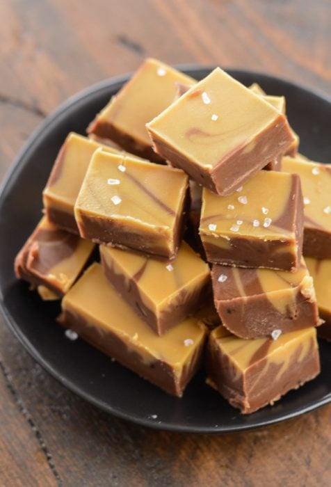 This Low Carb Peanut Butter Chocolate Fudge has about 2 net carbs per slice and is the perfect keto and diabetic-friendly dessert!