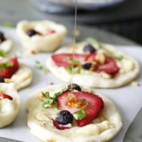 Strawberry and Honey Goat Cheese Bites