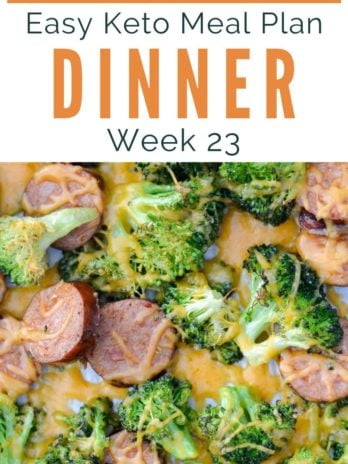 My Easy Keto Meal Plan includes five simple low-carb dinners and a bonus keto meal-prep dessert! With net carb counts, serving amounts, and a printable shopping list, this meal plan makes keto life easy!