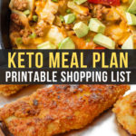 Easy Keto Meal Plan with Printable Shopping List (Week 27)