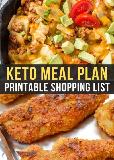 Expect delicious low-carb meals like Keto Taco Cabbage Skillet and Low Carb Chicken Tenders in the Weekly Easy Keto Meal Plan!