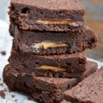 Salted Caramel Stuffed Keto Brownies