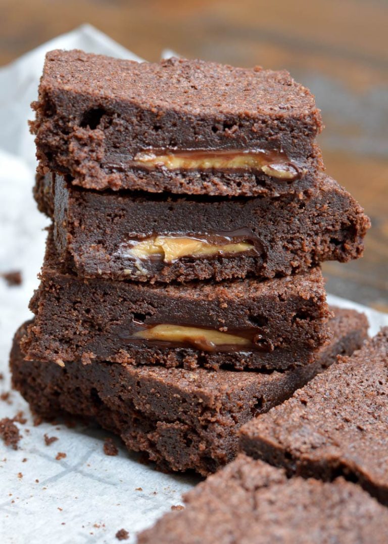 Salted Caramel Stuffed Keto Brownies Maebells