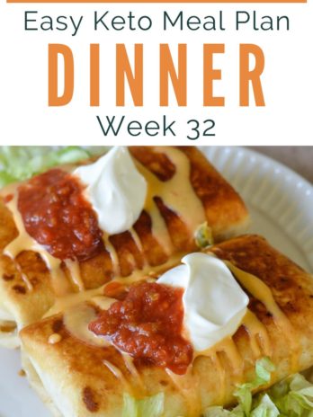 Week 32 of the Easy Keto Meal Plan includes 5 delicious keto dinners and an easy low-carb breakfast! Download the printable meal plan and shopping list for an easy week of keto recipes!