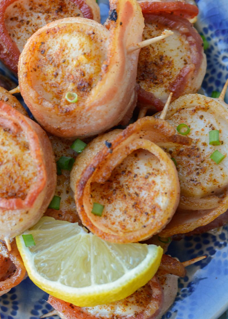 These Bacon Wrapped Scallops require just five ingredients and require about 12 minutes of cook time! This is an easy low carb appetizer or elegant dinner recipe! 