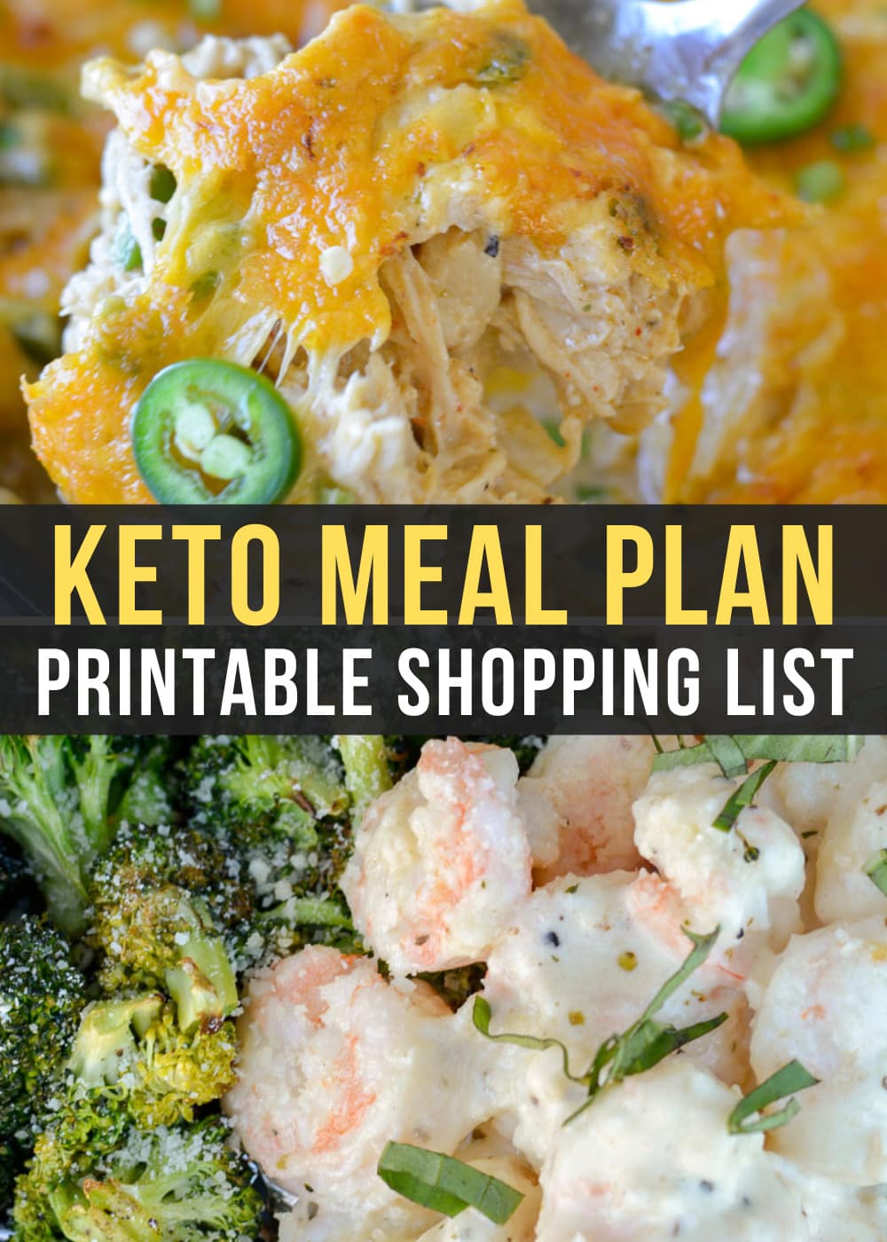 Enjoy delicious low-carb dinners like Jalapeno Popper Chicken Skillet and Keto Shrimp Alfredo in our Easy Keto Meal Plan this week!