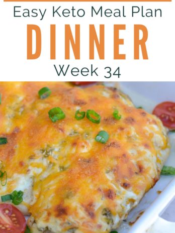 Enjoy 5 keto dinners and a bonus meal prep breakfast in this week's Easy Keto Meal Plan! A printable shopping list, meal prep tips, and side dish recommendations are included, too!