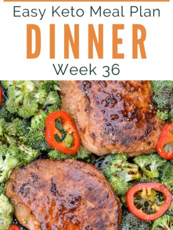 Need help with easy keto dinners? This easy keto meal plan includes 5 simple keto family dinners, a bonus meal prep recipe, and a printable shopping list!