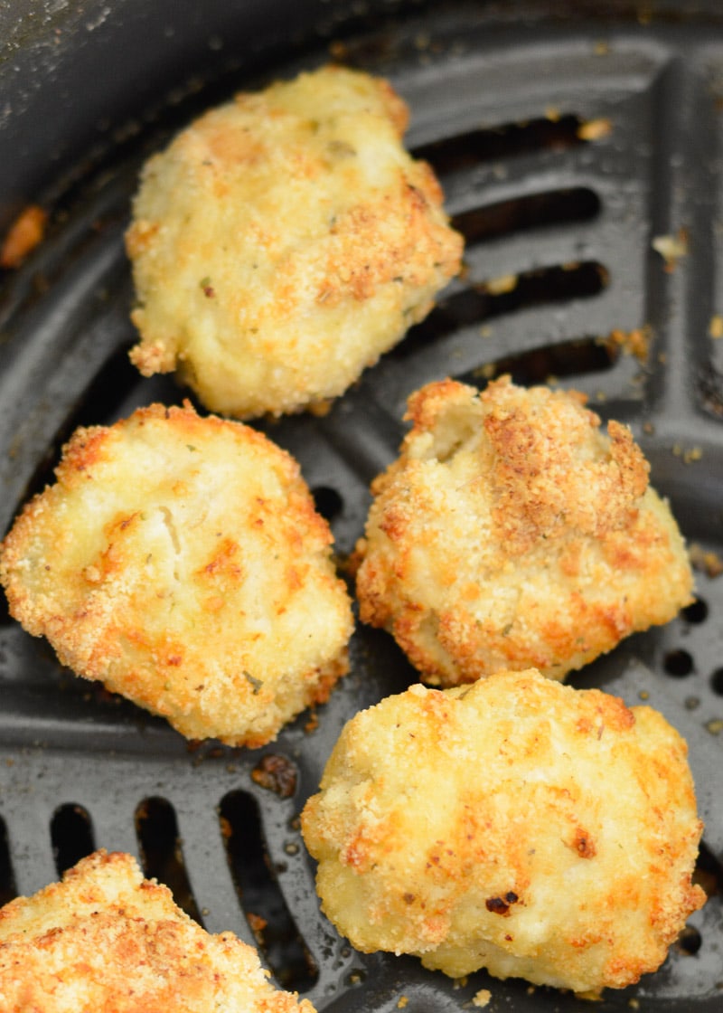 These delicious Keto Chicken Nuggets can be baked or air-fried and are low carb and gluten free! These make a perfect lunch or easy dinner for under 4 net carbs!