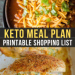 Easy Keto Meal Plan with Printable Shopping List (Week 33)