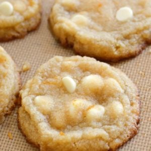 These Orange Creamsicle Cookies are keto friendly and gluten free! Featuring white chocolate chips and orange lemon zest, these keto cookies are perfect for any occasion and only 2.5 net carb each.