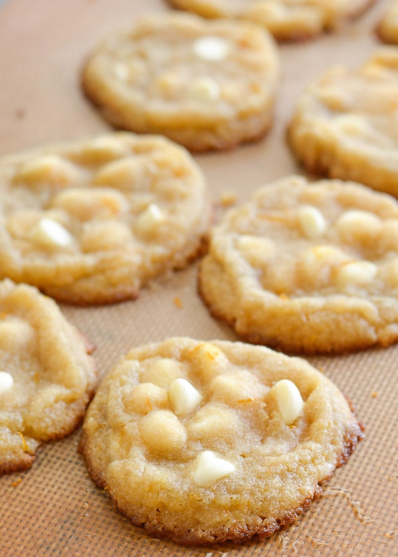 These Orange Creamsicle Cookies are keto friendly and gluten free! Featuring white chocolate chips and orange lemon zest, these keto cookies are perfect for any occasion and only about 1 net carb each.