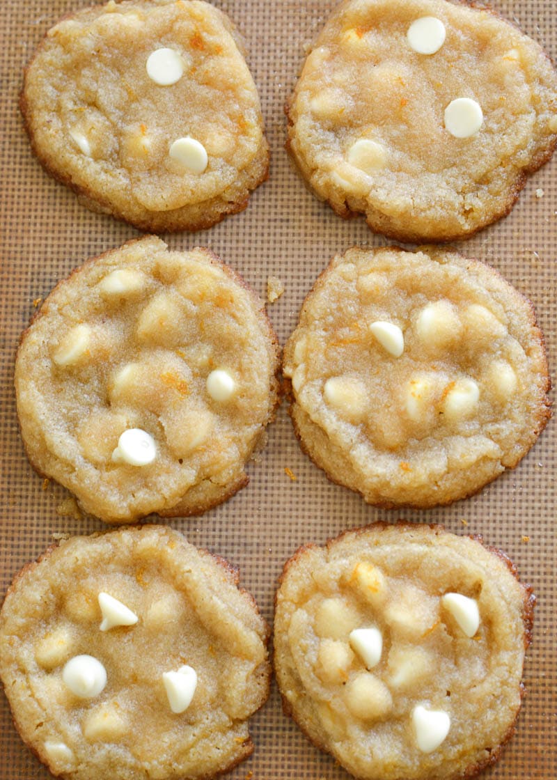 These Orange Creamsicle Cookies are keto friendly and gluten free! Featuring white chocolate chips and orange lemon zest, these keto cookies are perfect for any occasion and only 2.5 net carb each.