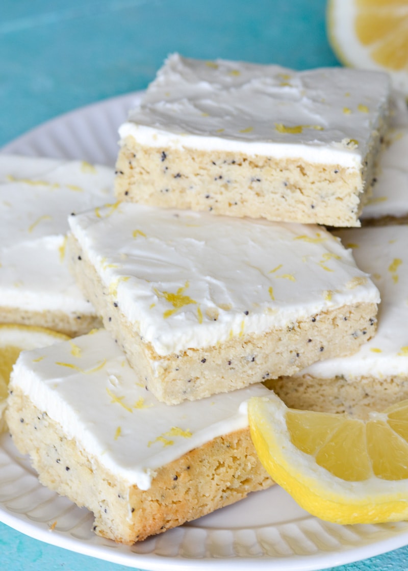 Lemon Poppy Seed Bars are a delightful afternoon snack! These easy snack bars are grain free and keto-friendly!