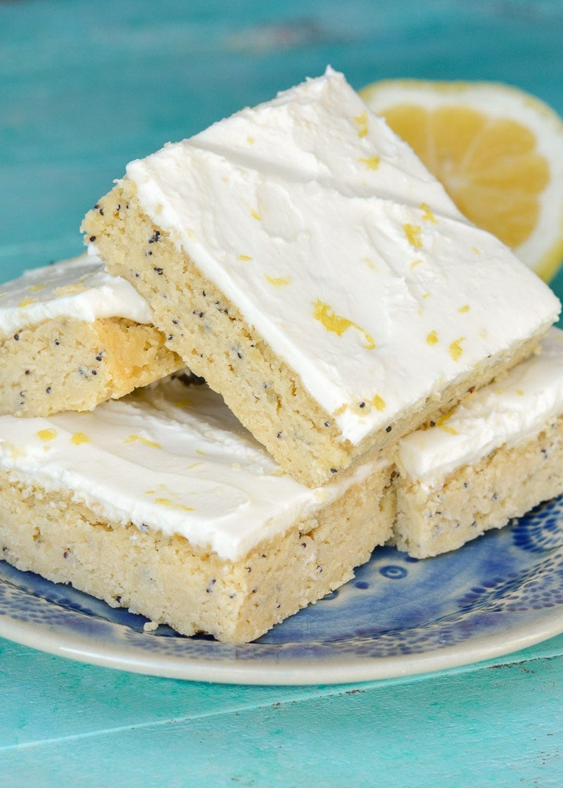 Lemon Poppy Seed Bars are a delightful afternoon snack! These easy snack bars are grain free and keto-friendly!