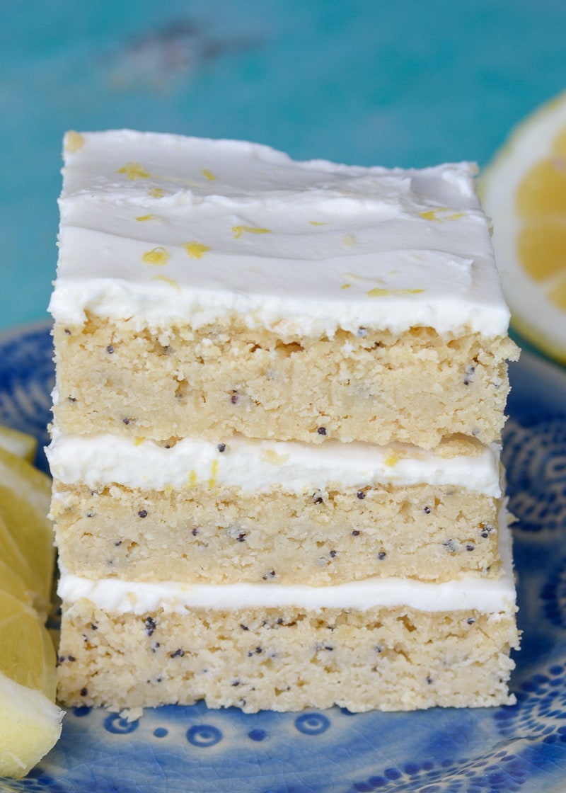 Lemon Poppy Seed Bars are a delightful afternoon snack! These easy snack bars are grain free and keto-friendly!