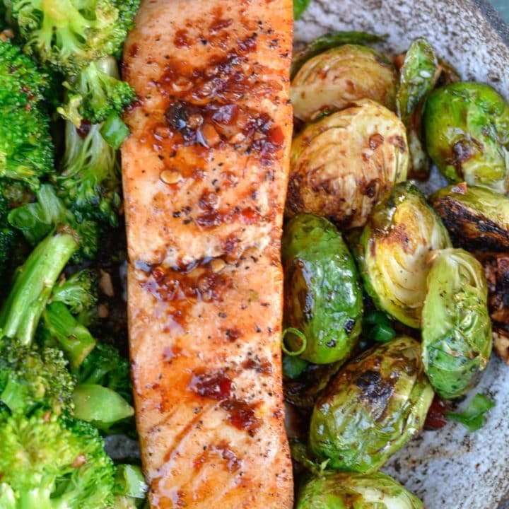 This Asian Salmon recipe is an easy and healthy weeknight dinner ready in under 20 minutes! This simple salmon dish is low carb and keto-friendly! 