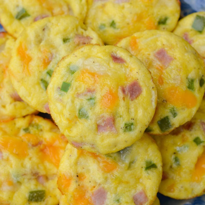 These Denver Omelet Egg Muffins are going to give you the energy you need to power through your day! Packed with protein and only 1 net carb each, these egg muffins are the perfect meal prep breakfast!