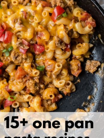 Are you looking for a delicious home cooked meal without all of the dishes? Try one of these delicious 15+ One Pan Pasta Recipes for dinner tonight!