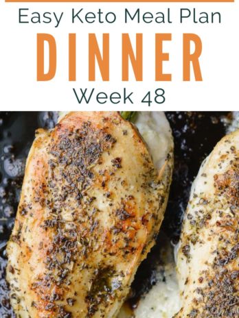 This Keto Meal Plan has super easy low carb dinners for weeknight meals! Included is a printable shopping list, meal prep tips, and two keto drink recipes!