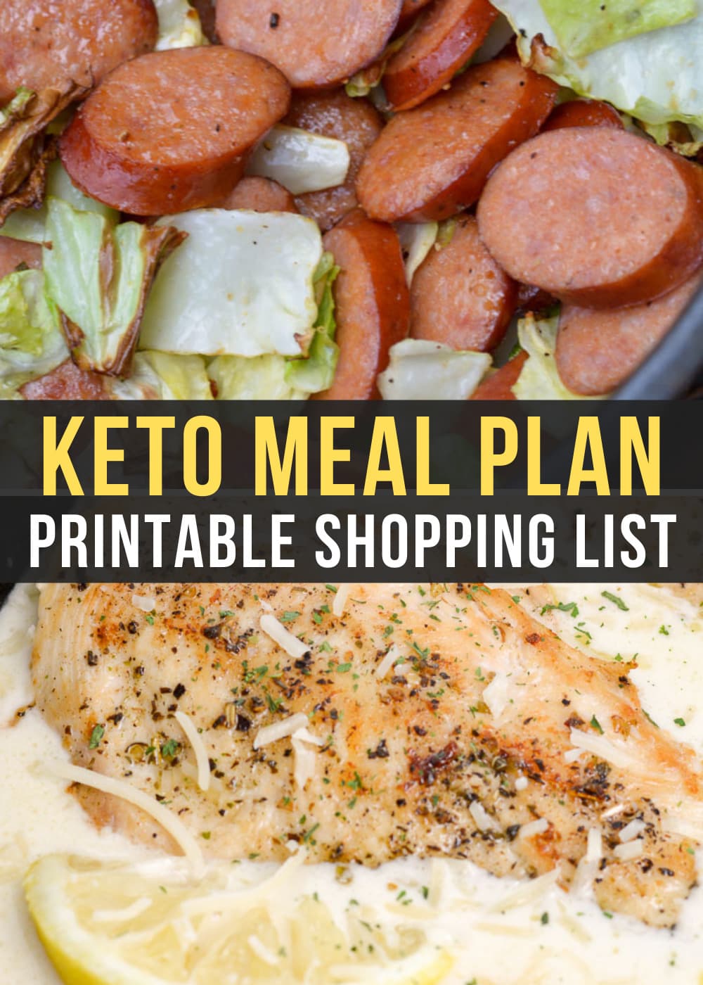 Enjoy 5 keto dinners and a low-carb meal prep breakfast recipe in this Easy Keto Meal Plan! Printable shopping list, keto meal prep tips, side suggestions, and net carb counts are included!