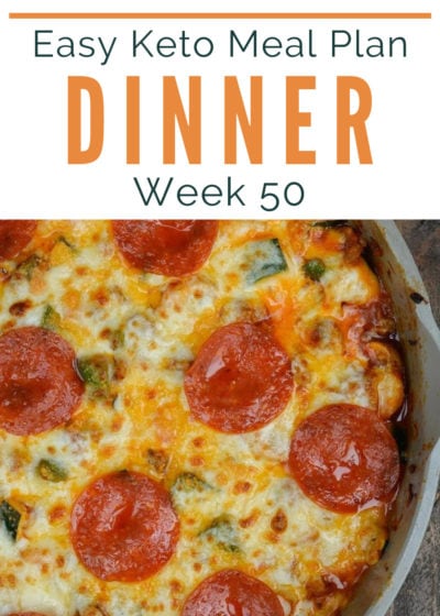 Download the free Easy Keto Meal Plan and shopping list for 5 flavorful keto dinners PLUS an easy bonus low-carb cookie recipe for dessert! Side suggestions and keto meal prep tips are included.
