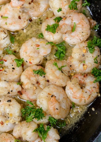 This easy Keto Shrimp Scampi is the perfect low-carb dinner! Under 2 net carbs per serving and ready in 10 minutes, this keto shrimp recipe is perfect for a busy weeknight!