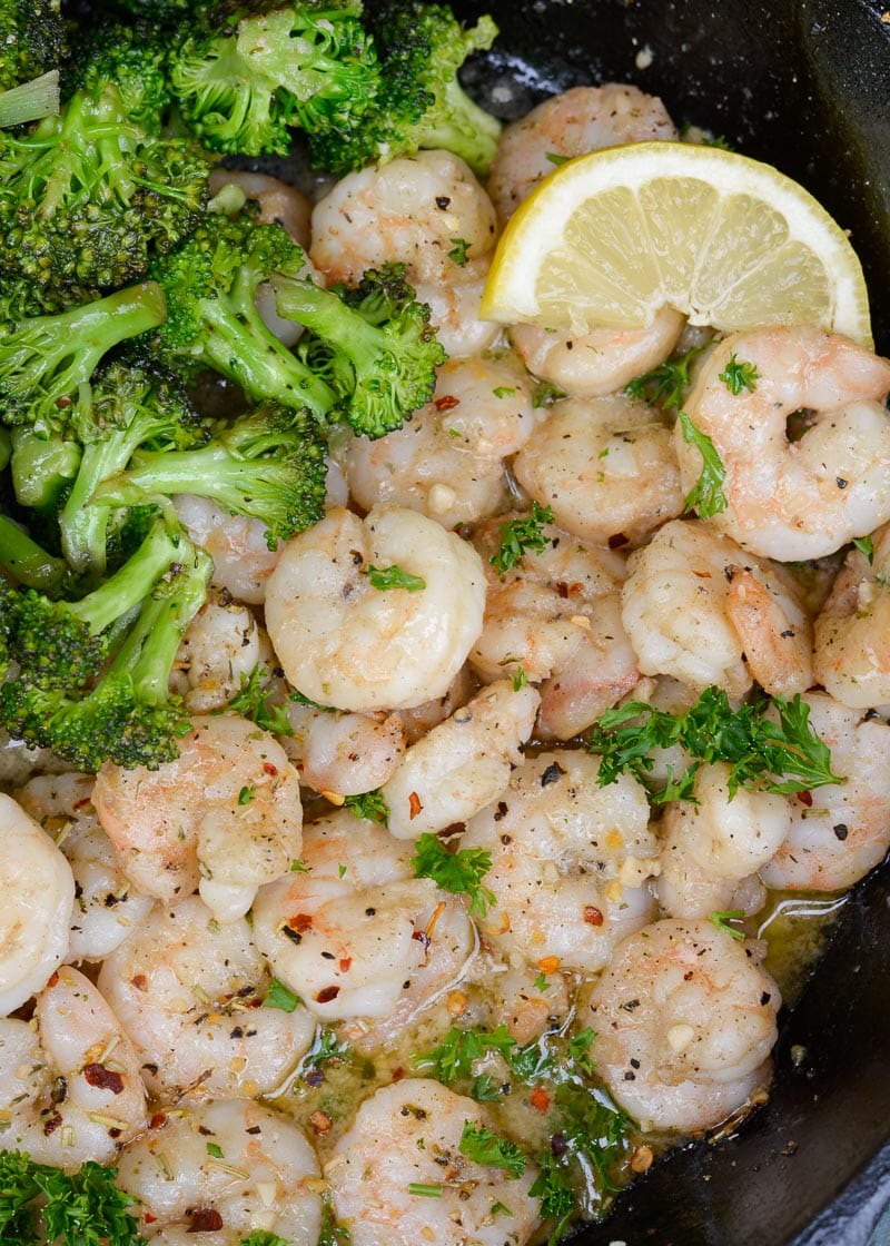 This easy Keto Shrimp Scampi is the perfect low-carb dinner! Under 2 net carbs per serving and ready in 10 minutes, this keto shrimp recipe is perfect for a busy weeknight!