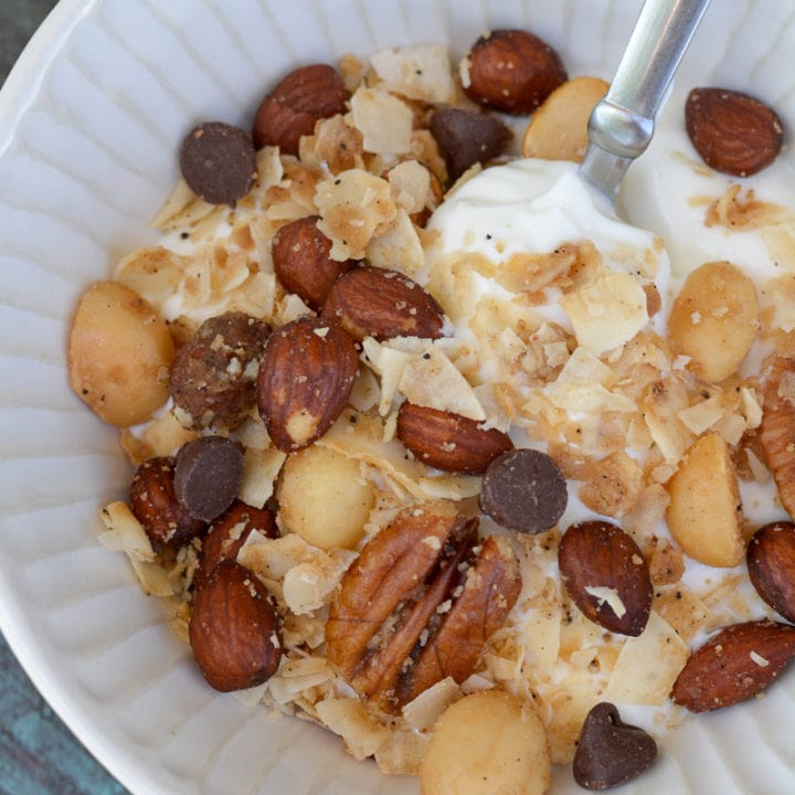 This Chocolate Chip Gran Free Granola is a healthy snack that is gluten free, low carb and keto-friendly!