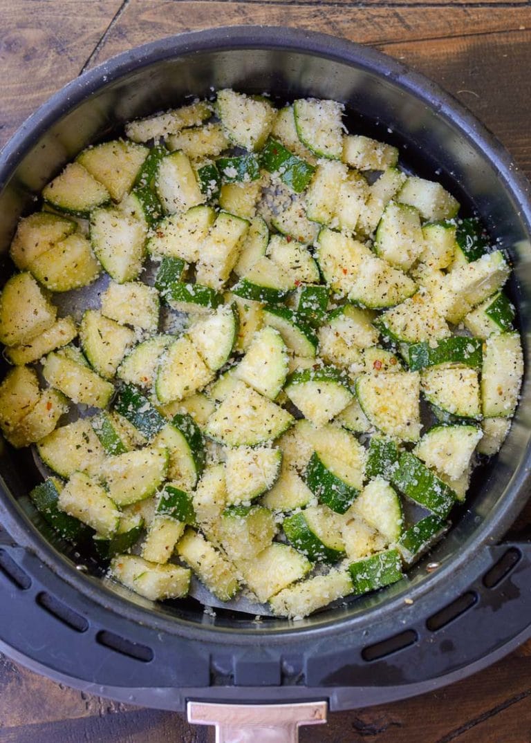 Air Fryer Zucchini with Parmesan Maebells