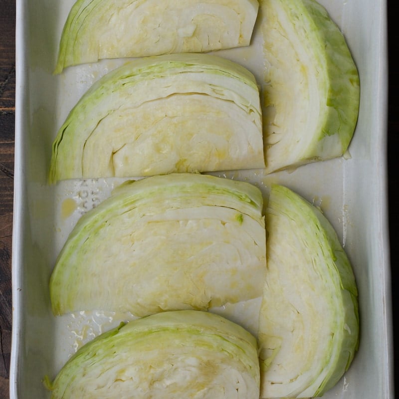 This Roasted Cabbage is the perfect healthy side dish! Ready in 30 minutes, requires very little effort and cleanup, and has under 4 net carbs per serving!