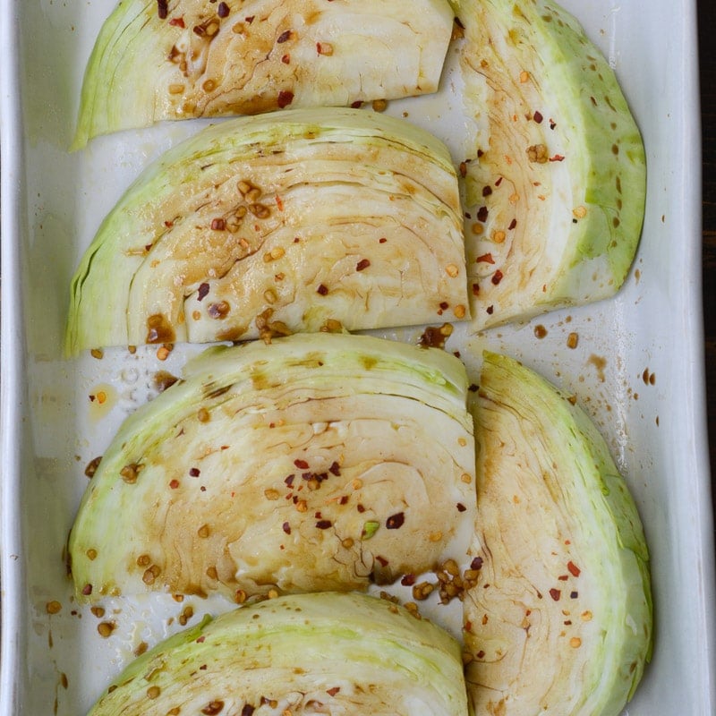 This Roasted Cabbage is the perfect healthy side dish! Ready in 30 minutes, requires very little effort and cleanup, and has under 4 net carbs per serving!