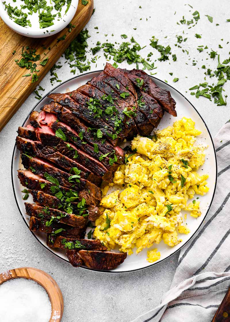 You will want to add these Steak and Eggs to your weekly menu! This keto meal is super low-carb, packed with protein, and contains only 3 real ingredients! 