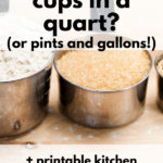 How Many Cups in a Quart
