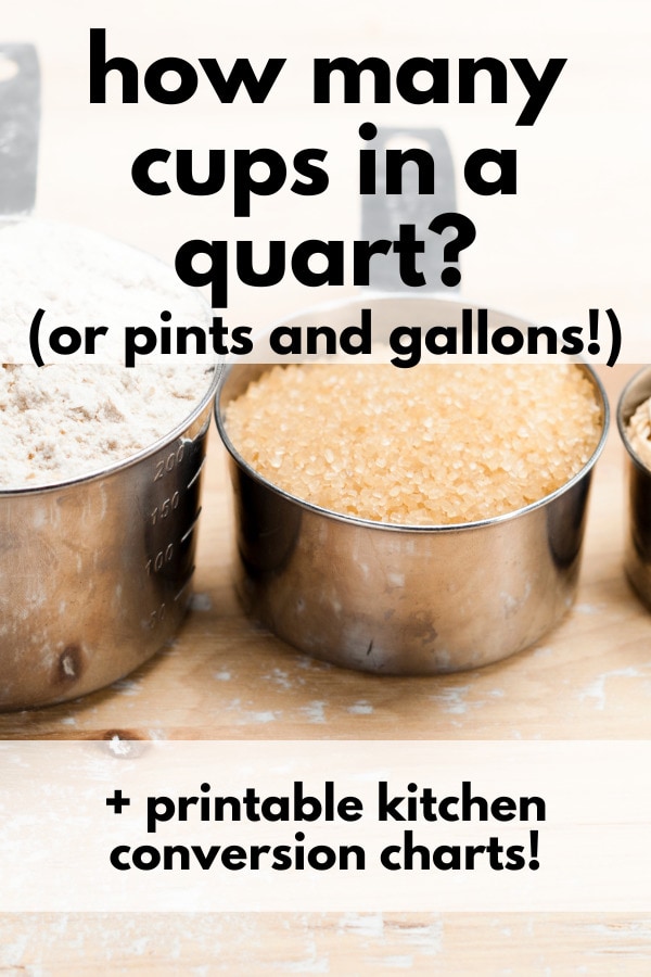 Want to know How Many Cups in a Quart, How Many Cups in a Pint, or How Many Cups in a Gallon? I've condensed the information below so you can cook with ease!
