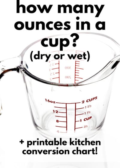 Be precise when you're measuring How Many Ounces in a Cup! Whether you are measuring wet or dry ingredients, this guide will help you to calculate accurately.