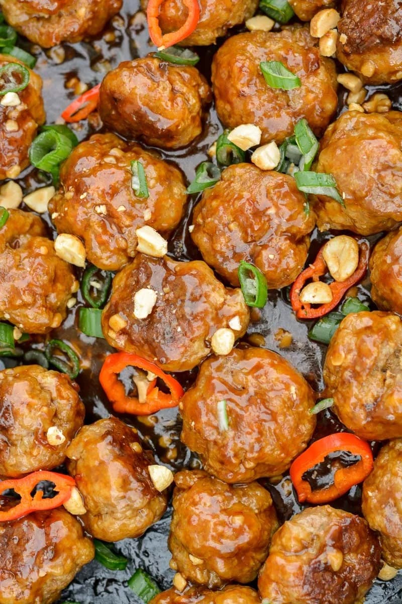 These Quick and Easy Kung Pao Meatballs are packed with flavor and ready in under 30 minutes! These savory Asian meatballs are also great for meal prep!