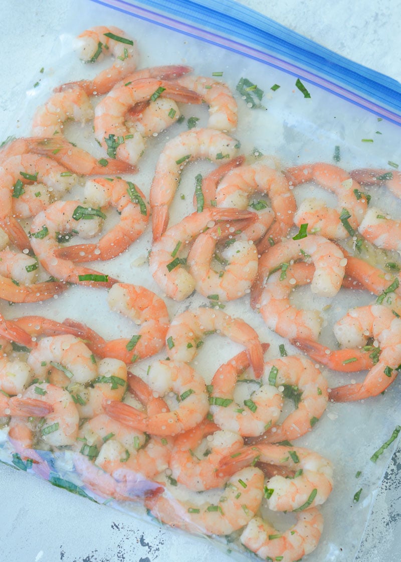 This easy Marinated Shrimp is the perfect no-cook recipe for sprucing up some plain cocktail shrimp! It's a great party appetizer, salad topper, or wrap filling for under 1 carb per serving.