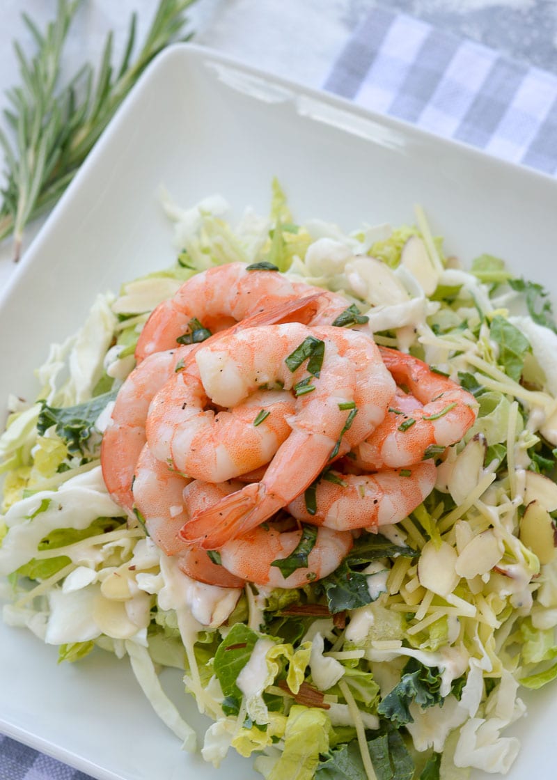 This easy Marinated Shrimp is the perfect no-cook recipe for sprucing up some plain cocktail shrimp! It's a great party appetizer, salad topper, or wrap filling for under 1 carb per serving.