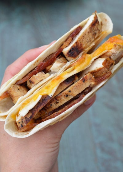 This Chicken Bacon Wrap is the perfect easy lunch! Ready in just minutes and packed with protein, this easy keto recipe will keep you going all day long!