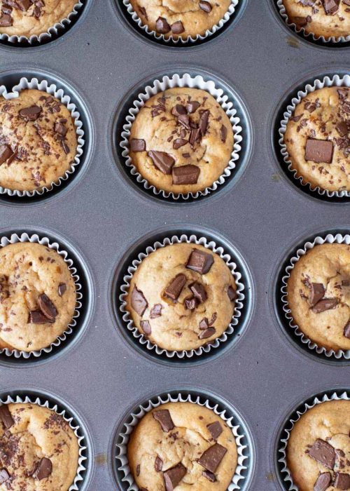 These Peanut Butter Banana Protein Muffins are an easy gluten-free breakfast idea. These easy muffins are packed with healthy ingredients, the perfect way to start your day!