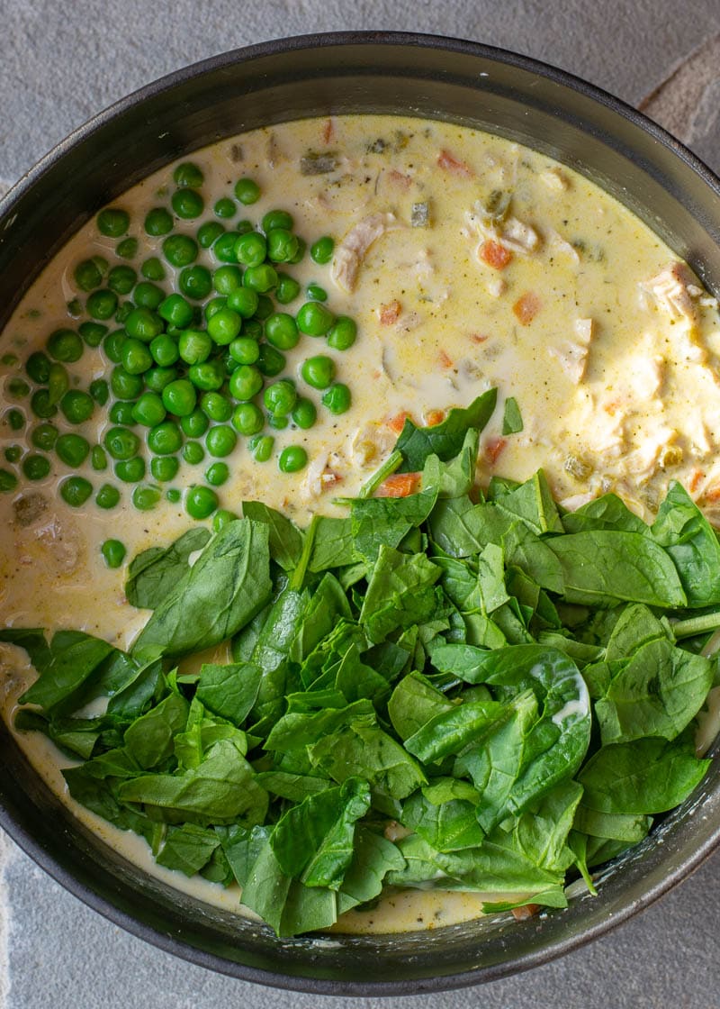 This Creamy Chicken Soup is a hearty, nutritious dinner that is ready in about 30 minutes!