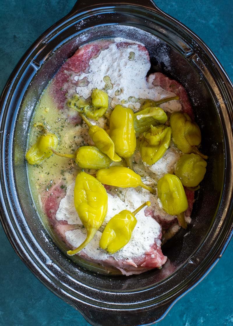 This Mississippi Pot Roast recipe is always a family favorite! This keto-friendly pot roast is made in a slow cooker with just four simple ingredients!