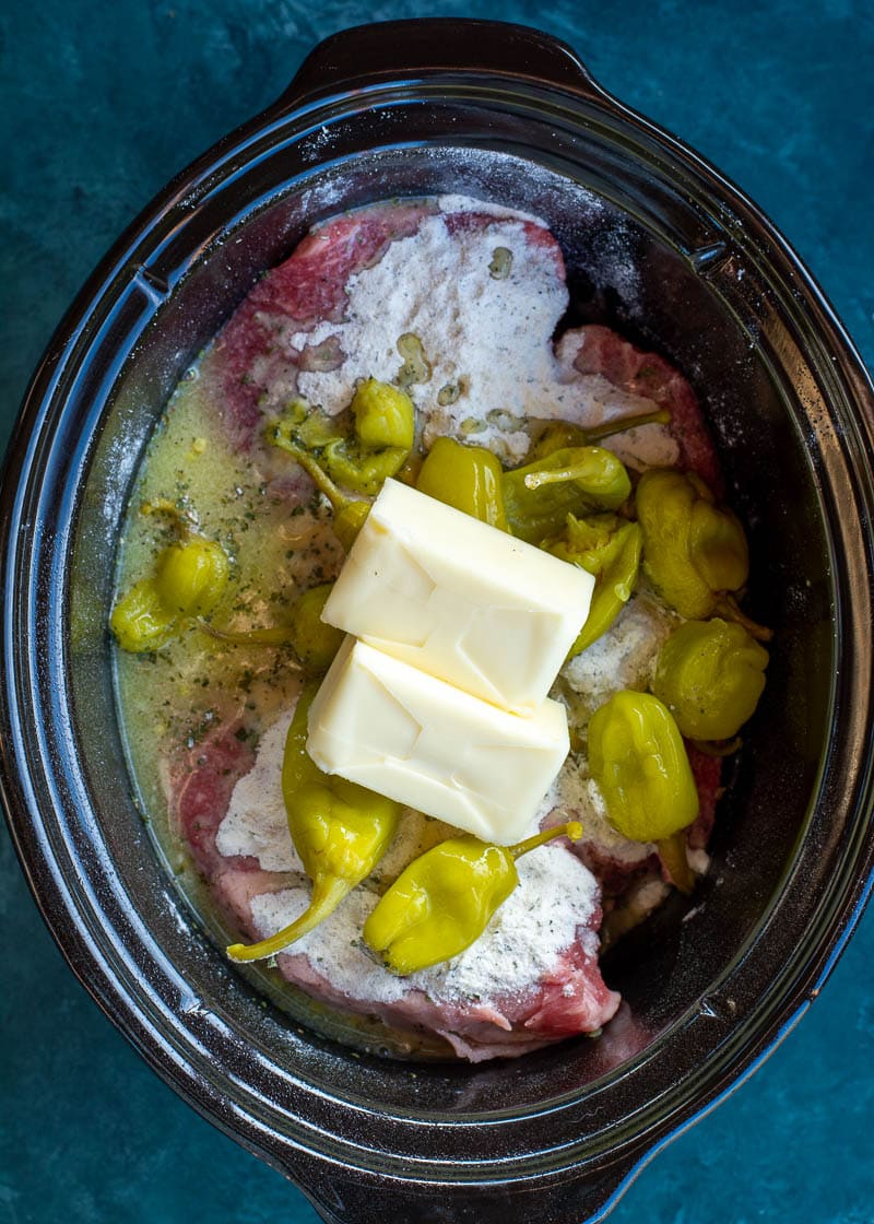 This Mississippi Pot Roast recipe is always a family favorite! This keto-friendly pot roast is made in a slow cooker with just four simple ingredients!