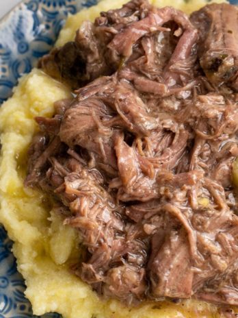 This Mississippi Pot Roast recipe is always a family favorite! This keto-friendly pot roast is made in a slow cooker with just four simple ingredients!