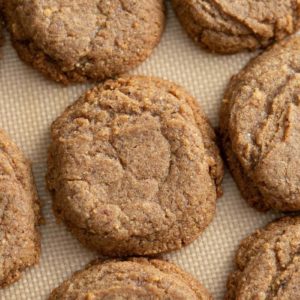 These flourless Almond Butter Cookies are soft and chewy on the inside and crispy around the edges! These easy almond cookies require just five basic ingredients!