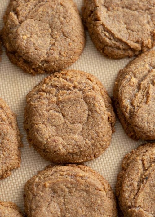 These flourless Almond Butter Cookies are soft and chewy on the inside and crispy around the edges! These easy almond cookies require just five basic ingredients!