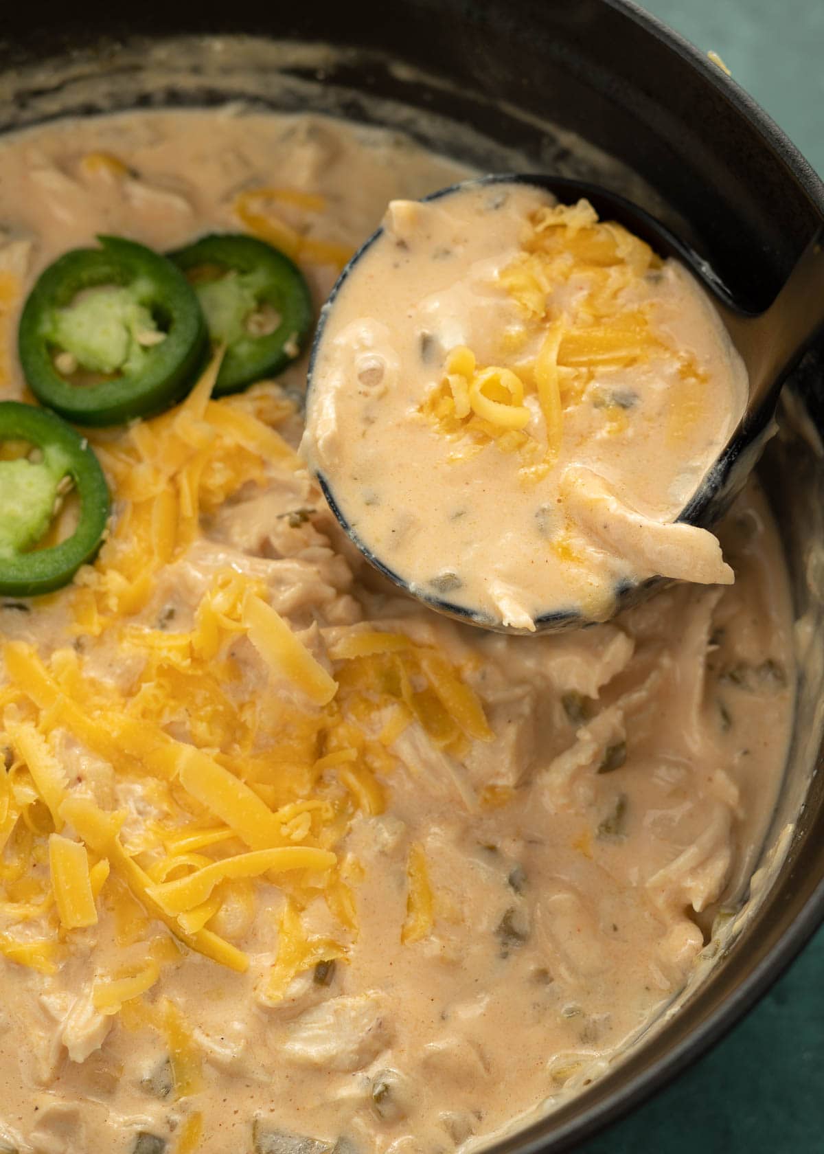 This Cheesy Jalapeno Chicken Soup has all the flavor of a jalapeno popper but in a creamy, hearty soup! Enjoy a serving of this keto-friendly soup for about 6 net carbs!