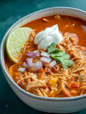 This delicious Chicken Fajita Soup is full of flavor and under 7 net carbs! Tender veggies, a spicy broth, and juicy chicken make this the BEST soup this season!