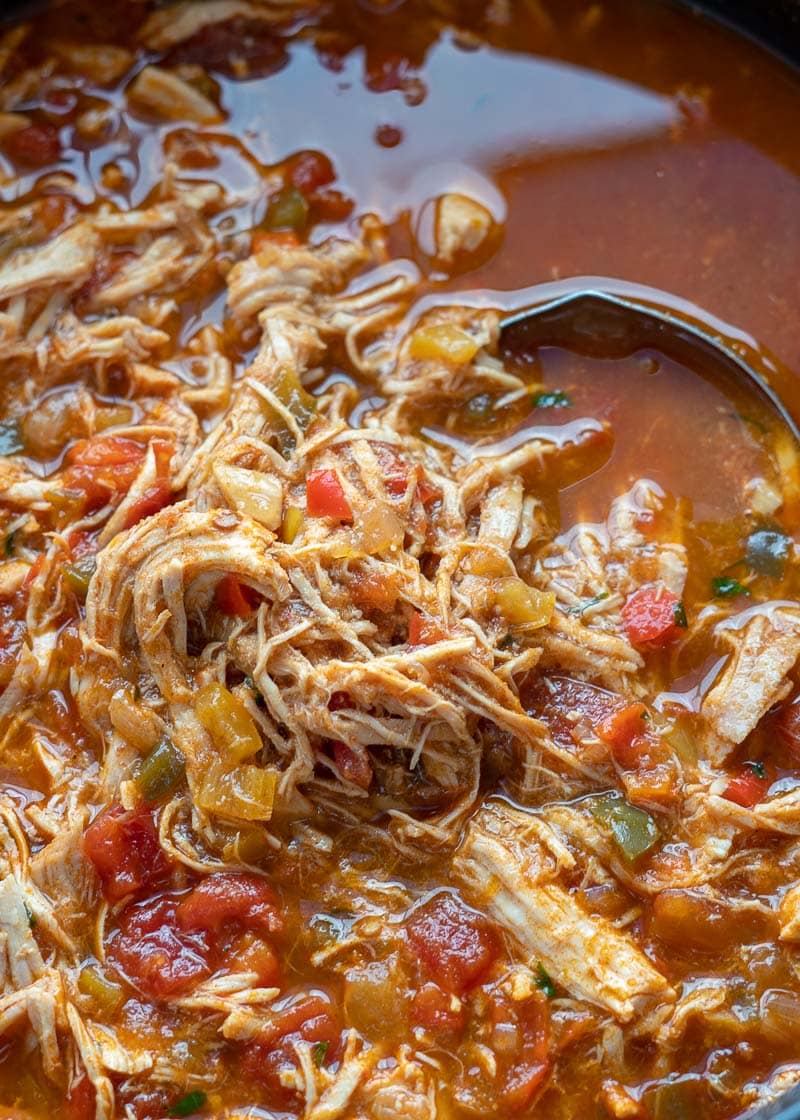 This delicious Chicken Fajita Soup is full of flavor and under 7 net carbs! Tender veggies, a spicy broth, and juicy chicken make this the BEST soup this season!